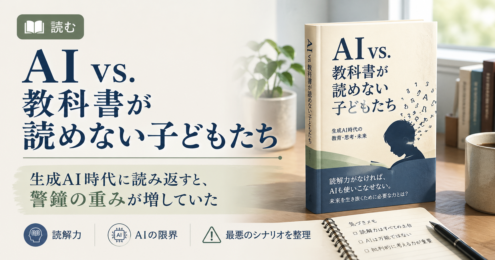 『AI vs. 教科書が読めない子どもたち』を生成AI時代に読み直す ── 8年経って何が変わり、何が普遍だったか
